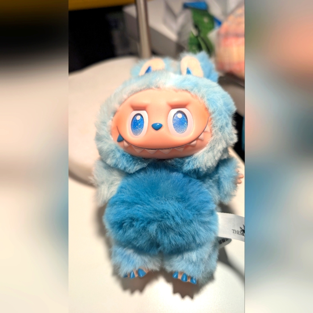 Blue Labubu The Monster Big Into Energy New! Opened!